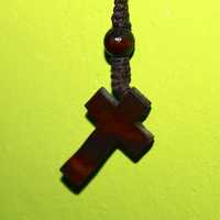 Wooden Cross Pendant 