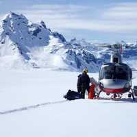 Helicoptering in to the Ski Site