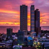 Skyscrapers and Towers and skyline in Manila, Philippines