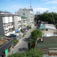 View of houses and street in Quezon City, Philippines