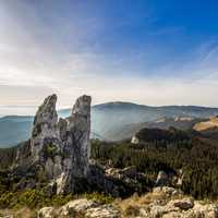 Beautiful landscape of mountains in Romania