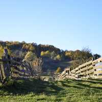 Landscape and fences in Casva, Romania