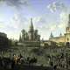 Red Square painting of Moscow, Russia in 1801