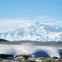 Snow-capped Mount Elbrus, Highest Point in Russia