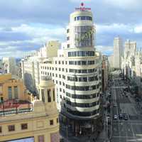 Streets and towers of Madrid