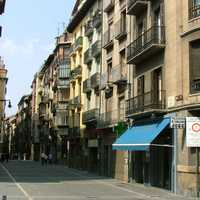 Estafeta Street in Pamplona, Spain