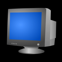 Computer CRT Monitor vector clipart