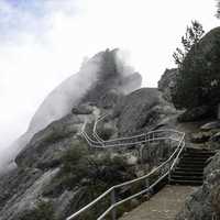 Trail up Moro Rock in Sequoia National Park, California