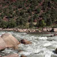 The Rushing waters of the green river in Colorado