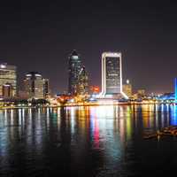 Skyline of Jacksonville, Florida at night