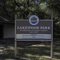 Britton Hill at Lakewood park, high point of Florida