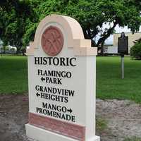 Flamingo Park Historic Marker in West Palm Beach, Florida