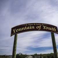 Fountain of Youth Sign in St. Augustine
