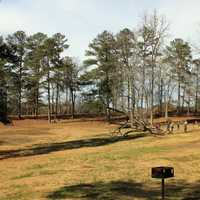 Picnic Area and landscape at High Falls State Park, Georgia