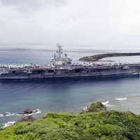 USS Ronald Reagan Aircraft Carrier in Guam