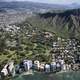 Full City View below the Mountain of Honolulu, Hawaii
