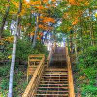 Stairway at Apple River Canyon State Park, Illinois