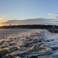 Panoramic of the Mississippi River at Chouteau Island Fishing Area