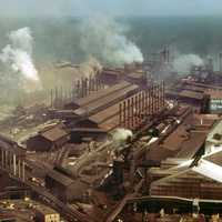 Steel Mills at Gary in 1973, Indiana
