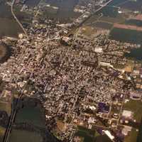 Aerial View of Rushville, Indiana