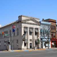 Downtown Plymouth buildings in Indiana