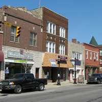 Whiting's business district in Indiana