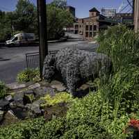 Buffalo Statue at Buffalo Trace Distillery, Kentucky