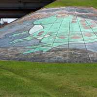 Big Frog Mural on the Ground in Rayne, Louisiana