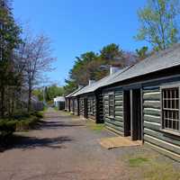 Row of houses at Fort Wilkens State Park, Michigan