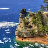 Miners Castle and Lake at Pictured Rocks National Lakeshore, Michigan