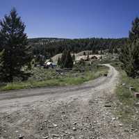 Gravel Road and town of Elkhorn, Montana