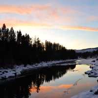Middle Fork of the Flathead River in winter