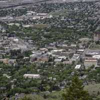 Closeup from above of Downtown Helena
