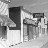Street in Wolf Point, 1941 in Montana