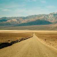 Roadway through the desert at Death Valley National Park, Nevada