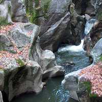 Sculptured Rocks and waterfalls in Groton, New Hampshire