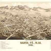 Santa Fe During the Railroad 1882, New Mexico