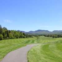 Golf Course View in the Adirondack Mountains, New York