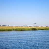 Jamaica Bay landscape and JFK Airport