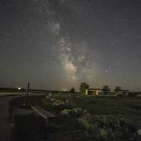 The Milky Way Galaxy in the sky at Painted Canyon, North Dakota