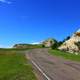 Roadway in the park at Theodore Roosevelt National Park, North Dakota