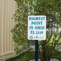 Campbell Hill High Point Sign, Ohio