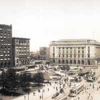 Skyline of Cleveland Square in 1912, Ohio