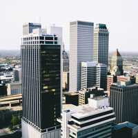 Cityscape and Towers in Tulsa, Oklahoma