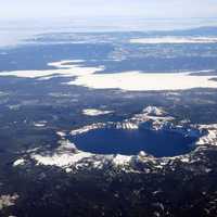 Aerial View of Crater Lake National Park, Oregon