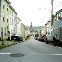 Manayunk and streets in Philadelphia, Pennsylvania
