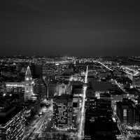 Night Lights and Cityscape in Philadelphia, Pennsylvania