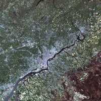 Satellite View of Philadelphia, Pennsylvania