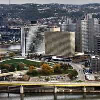 Skyscrapers and Cityscape Urban setting in Pittsburgh, Pennsylvania