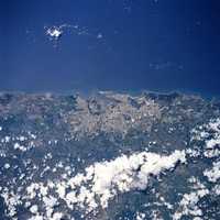 San Juan from space in Puerto Rico